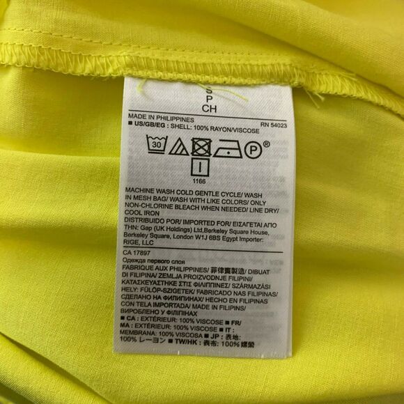 Banana Republic women's yellow sleeveless tassel blouse size Small NEW - Picture 3 of 4